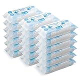 by Amazon Ultrasensitive Babyfeuchttücher, 100% pflanzliche Fasern, 99% Wasser, 1080 Tücher, Unparfümiert, 18 Packungen à 60 Stück (zuvor unter der Marke Mama Bear geführt, identisches Produkt)