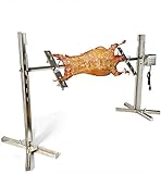 DIFU 15W 220V 53CM BBQ Spieß w/Motor Edelstahl elektrisch Grill Big Torque 50-70Kgf.cm Motor Grillspieß Drehspieß Rotisserie Röster Holzkohle Schwein