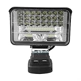 Für 18 V Li-Ionen-Akku-Arbeitsleuchte mit 48 LEDs, verstellbarer Kopf, USB-Ladeanschluss, elektrische Taschenlampe für Outdoor-Camping und Baustelle, 12,7 cm (B)