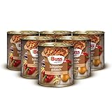 Buss Rustikale Gerichte - Gulasch vom Schwein mit Nudeln und Paprika - Lang haltbare Fertiggerichte zum schnellen Aufwärmen in Mikrowelle & Topf - 6 x 800g