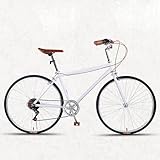 Citybike 26 Zoll 7 Gang Retro Pendlerrad Mit Querstange Leichtes Studentenfahrrad für Männer und Frauen C