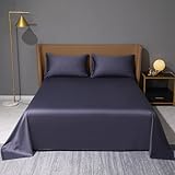 JIANINGHOME Bettlaken ohne Gummizug 245x250cm Weiches und pflegeleichtes Betttuch aus Baumwolle ohne Gummizug