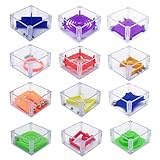 Kiuiom Mini Denkspiel, Kinder Geschicklichkeitsspiel, 12PCS Puzzlespiele Geduldsspiele Mini Spiele für Kinder Mitgebsel Kindergeburtstag für Kleine Geschenke Party-Giveaways