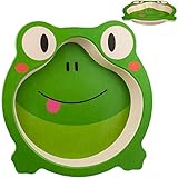 alles-meine.de GmbH Geschirr Artikelwahl Teller/Kinderteller - lustiger Frosch - Ø 24 cm - Kindergeschirr - Frühstücksset für Kinder - Jungen Junge Mädchen - Speiseteller /..