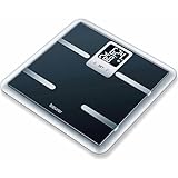 Beurer BG 40 digitale Körperanalysewaage aus Sicherheitsglas, Körperfettmessung und Kalorienanzeige