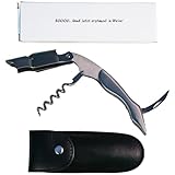 Silver-Stage Edelstahl Kellnermesser - Profi Korkenzieher in Gastronomie Qualität mit Flaschenöffner & Folienschneider