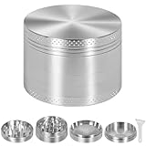 PQETBV Grinder Crusher, Grinder Metall, 4-Teiliges Set Grinder mit Scraper