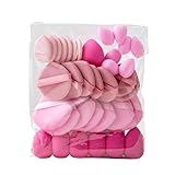 Byuexhp Make-up- – 35 Stück, wiederverwendbar, für Gesicht und Schönheit, Puderquaste – für flüssiges Teint, Puder, Creme und Concealer