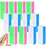 12 Stück Polierblock für Nägel, 4-Stufig Entfernt Kanten Nagelfeilen Naturnägel, Verschleißfest Waschbar Nagelfeilen für Gelnägel, Polierfeile Fingernägel Zum Formen Glätten und Polieren Von Nägeln