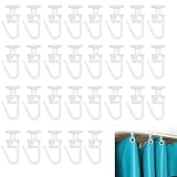 Vorhang Haken,Gardinen mit Haken 200Stück Gardinengleiter Gardinenröllchen Gardinenhaken Faltengleiter für Schiene Schlaufengleiter für Gardinenschiene für Vorhangschiene mit Schienenvorhangsystem