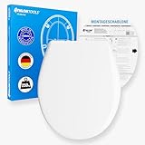 🆄🅽🆂🅴🆁 𝗧𝗜𝗣𝗣: ATHLON TOOLS WC-Sitz mit Soft-Close, Oval, bis 250kg aus Duroplast, Quick-Release, Montage-Schablone, Toilettendeckel mit Absenkautomatik (Oval - Premium)