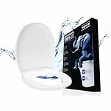 WENKO WC-Sitz Mod. Crevada DuroUnbreakable, belastbar bis 1500 kg, bruchfest und strapazierfähig, mit Easy-Close Absenkautomatik, inkl. Mikrofasertuch, 39 x 45,5 cm, Weiß