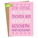 WenmthG Geschenke für Papa&Mama, Geburtstagskarte mit Umschlag - Geschenk Papa Mama Geburtstag, Vatertag, Jubiläum - Geschenk für Papa Mama von Tochter - Geburtstagsgeschenk für Papa&Mama