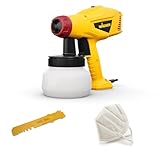 WAGNER Farbsprühsystem WoodundMetal Sprayer W125 für Lacke, Lasuren im Innen- und Außenbereich, Gelb, Schwarz, Rot, 5 m - 10 Min, Behälter 600 ml, 350 W