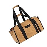 Alipis 1Stk Brennholz Tasche Deckel Brenner Tragetaschen Weidenkorb Wagen Griffe holzbalken Holzträger Holztragetasche organisator für brennholz Tragetasche für Brennholz Segeltuch Khaki