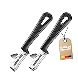 Westmark 2 Universal-Sparschäler/Pendelschäler mit Ausstecher, Gentle, Edelstahlklinge, Schwarz, 280422E3
