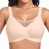 OXYIBRAS Modisch Mesh BH Damen Ohne Bügel Nahtloser BH Atmungsaktiv Bralette Damen BHS T Shirt Schlaf BH Mit ZusäTzlicher BH-VerläNgerung BGM