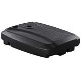RELAX4LIFE Sonnenschirmständer, Schirmständer mit Rollen, Sonnenschirmhalter aus HDPE, Befüllbar mit Wasser(60 L)/ Sand (95 kg), Balkonschirmständer für 65 mm Schirmstangen, Schwarz