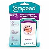 Compeed Herpesbläschen Patch - mit Applikator – für beschleunigte Wundenheilung – gegen Herpes im Gesicht, 15 Patches