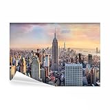 decomonkey Fototapete New York 350x256 cm Design Tapete Fototapeten Vlies Tapeten Vliestapete Wandtapete moderne Wand Schlafzimmer Wohnzimmer Stadt City 3d Effekt