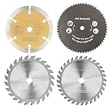 Kipebep 115 X 10 Mm Multifunktions-Hartmetall-SäGeblatt-Set mit 4 Kunststoff-SchneidbläTtern KreissäGeblatt