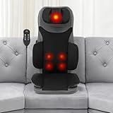 Shiatsu-Massagesitz mit Wärme – Sitzmassage, Rückenmassagegerät mit Wärme, 5 Funktionsmodi, Timer für 15 Minuten