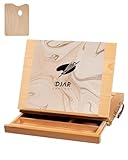 DJAR Tischstaffelei Holz mit Schublade, massives Buchenholz, Tisch-Skizzenbox, tragbare Künstler-Staffelei Tisch mit Aufbewahrungsbox für Studenten, Anfänger