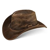 Black Forest Fox Herren Damen Cowboy Hut NEMI in 3 Farben Unisex (Vintage Braun, M)