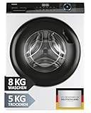 Haier I-PRO SERIE 3 Waschtrockner HWD80-B14939 I Waschmaschine Trockner Kombi mit 8kg Waschen & 5kg Trocknen I Energieklasse A, Kombiklasse D I 1.400 U/Min & leiser Direktantrieb I Waschtrockner Kombi