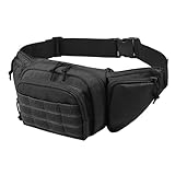 SPECIAL PIE Taktische Outdoor-Gürteltasche mit MOLLE-Tasche für EDC- und militärische Aktivitäten, Schwarz
