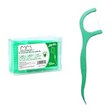 200 x Zahnseide-Sticks - Minzgeschmack - 2 in 1 Zahnseide + Zahnstocher, Speziell für Backenzähne, Ideal für enge Zahnzwischenräume, Sorgt für gründliche Zahnreinigung (Standard, Minze)