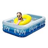 Aufblasbarer Pool – Familiengartenpools für Erwachsene – rechteckiges UV-beständiges Wasserzubehör für Sommer-Strandaktivitäten von Männern