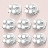 OSORD Zahnbürstenhalter,8 Stück Klebehaken Mehrzweckhaken Wandhaken Silikon Zahnbürstenhalter Kabelhalter Schlüsselhaken Rasierer Halterung für Badezimmer Schlafzimmer Küche (8PCS-White)