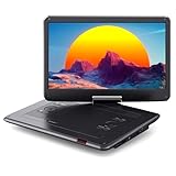 WOLFANG 17,5' Tragbarer DVD-Player mit 15,6' großem HD-Display, 5000mAh Akku, Keine Regionale Beschränkung, Zwei Stereolautsprecher, Unterstützt USB/SD-Karte/Sync-TV/Projektor-Bildschirm