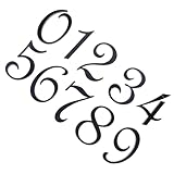 PENIKOKO Selbstklebende Hausnummern Aufkleber 7cm Acryl 10 Stück Zahlen für Postkasten Türschild Außenbereich Garten