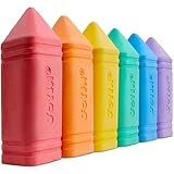JOYIN 6 Stück Jumbo-Gehwegkreide in 6 Farben, abwaschbare Gehwegkreide für Kinder, ungiftiger Kunstbedarf, Spiele im Freien, Spielplatz