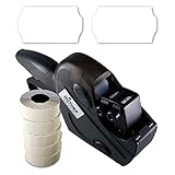 Preisauszeichner Set Uno S16 inkl. 5 Rollen 26x16 Preisetiketten - weiss permanent | MHD Datumsauszeichner | HUTNER