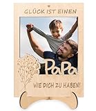 Giftota Magnetischer Holz Bilderrahmen für Papa - Geschenkideen zum Vatertag - Perfektes Foto Geschenk für Beste Papa zum Geburtstag, Vatertagsgeschenk - Dankeschön Geschenk