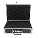 DOITOOL Werkzeugkoffer aus Aluminium mit Zahlenschloss Multifunktionaler Leerer Aufbewahrungskoffer für Zuhause Tragbarer Metallkoffer für Instrumente und Kosmetik