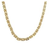 Original italienische Etrusker Königskette vergoldet 8 mm 40 cm Halskette Damen Herren Schmuck ab Fabrik tendenze Italy