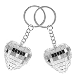 MAGICLULU 2St Disco-Schlüsselanhänger partyzubehör schlüsselanhänger Schlüsselbund Dekoration Disco Schlüsselanhänger Kugel Schlüsselanhänger Disco-Kugel-Perlen Zinklegierung Silver