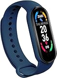 Generisch Smartwatch Fitness Armband Wasserdicht IP68 | Fitness Tracker Uhr | Smartwatch Schrittzähler Aktivitätstracker | Kalorienzähler Sportuhr eingebautes GPS (Navy Blue)