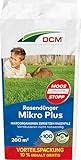 DCM Rasendünger Mikro Plus - Langzeit Rasendünger - MINIGRAN® TECHNOLOGY - Kein Vertikutieren nötig - organisch-mineralischer NPK-Dünger - 10 KG für 200 qm