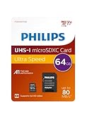 Philips MicroPhilips Micro SDXC Karte 64 GB Klasse 10 UHS-I U1 inkl. Adapter SDXC Card 64 GB Class 10 UHS-I U1 incl. Adapter
