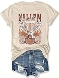 Fan-Shirts Country Vintage Graphic Sweatershirt Tops, Sand2, L