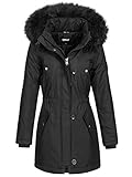 ONLY Damen Winterparka Iris 15213755 Black: Black fur XL