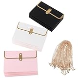 POPETPOP 9 Stück Teiliges Papiertragetaschen mit Henkel Handliche Blumensträuße Verpackungstaschen Faltbare Papiertüten in Weiß Rosa und Schwarz Robust und Leicht für Florale Arrangements