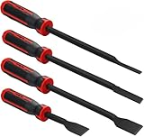 GisWell Dichtungsschaber, Schaber Werkzeug, 4-teilig Carbon-Automobil-Schaber-Set mit 2,3 cm, 2,3 cm, 1,1 cm, 0,8 cm Metall Schlagköpfen für Entfernen von Dichtungen und Kleberesten