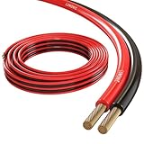 Lumonic Lautsprecherkabel | 5m Rot Schwarz | 2X 1,5mm² CCA | HiFi Boxenkabel | Audio Zwillingsleitung