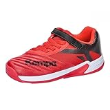 Kempa Unisex Kinder Wing 2.0 Junior Handballschuhe, Sportschuhe, Turnschuhe, Schwarz Rot, 36 EU